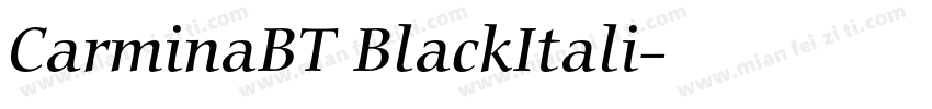 CarminaBT BlackItali字体转换